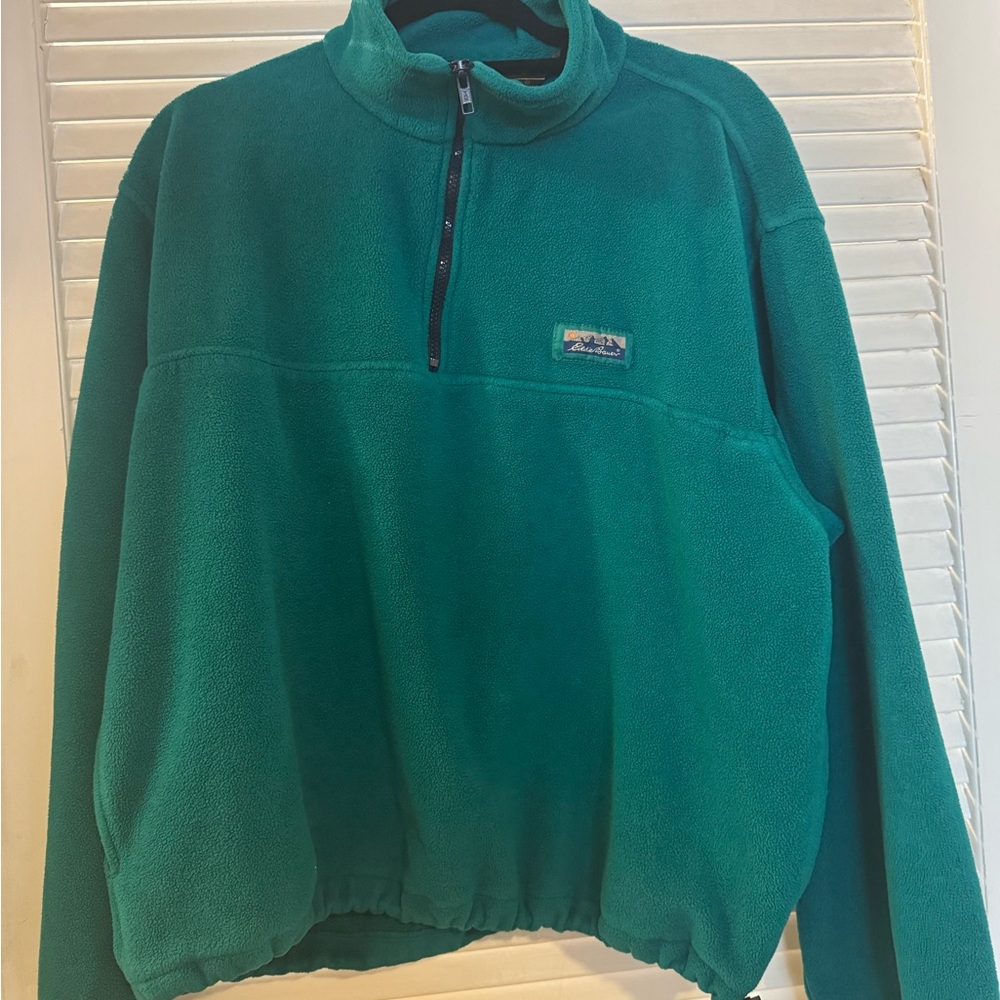 Vintage Green Half-Zip Men's fleece Sweater